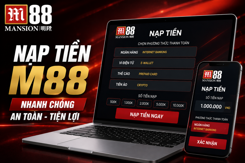 Chi tiết nạp tiền M88 nhanh nhất