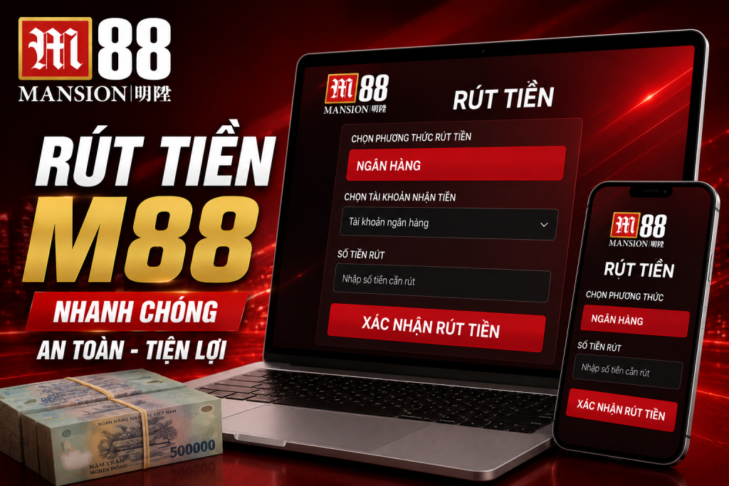 Hướng dẫn chi tiết rút tiền m88